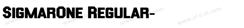 SigmarOne Regular字体转换